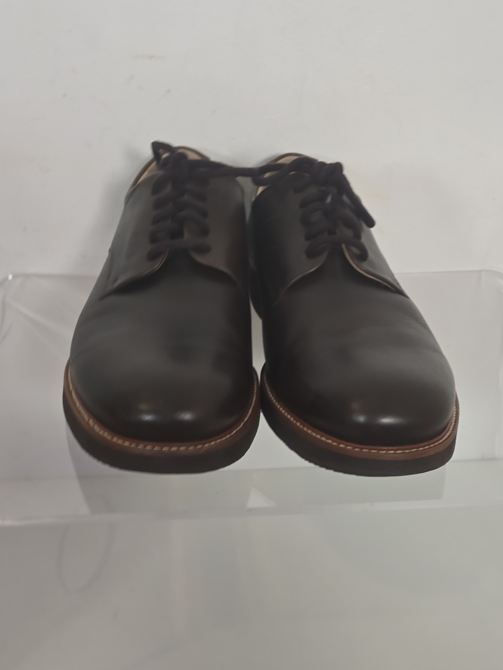 SAMUEL HUBBARD's Classic Derby Dress Shoes in Dark Brown